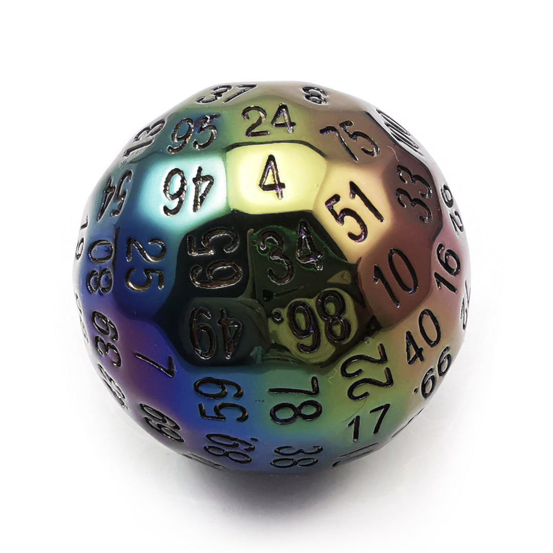 Rainbow Metal D100 Dice