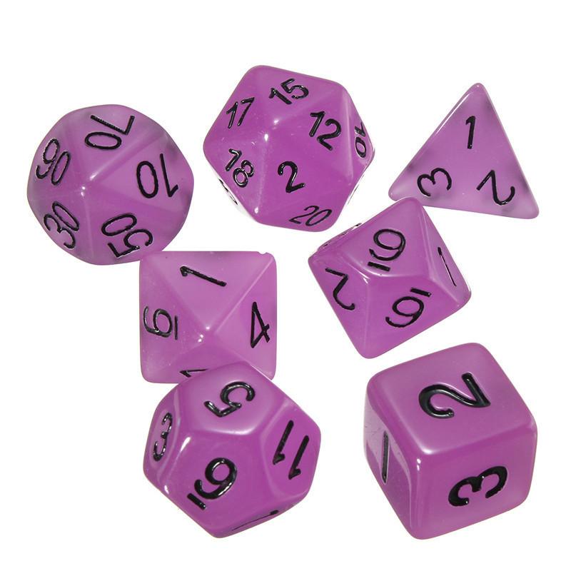 Glow In The Dark Polyhedral Dice Set
