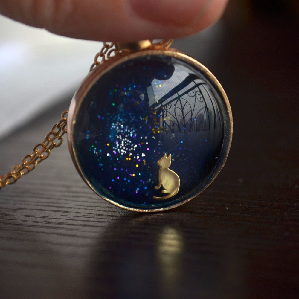 Star-Gazing Kitty Necklace