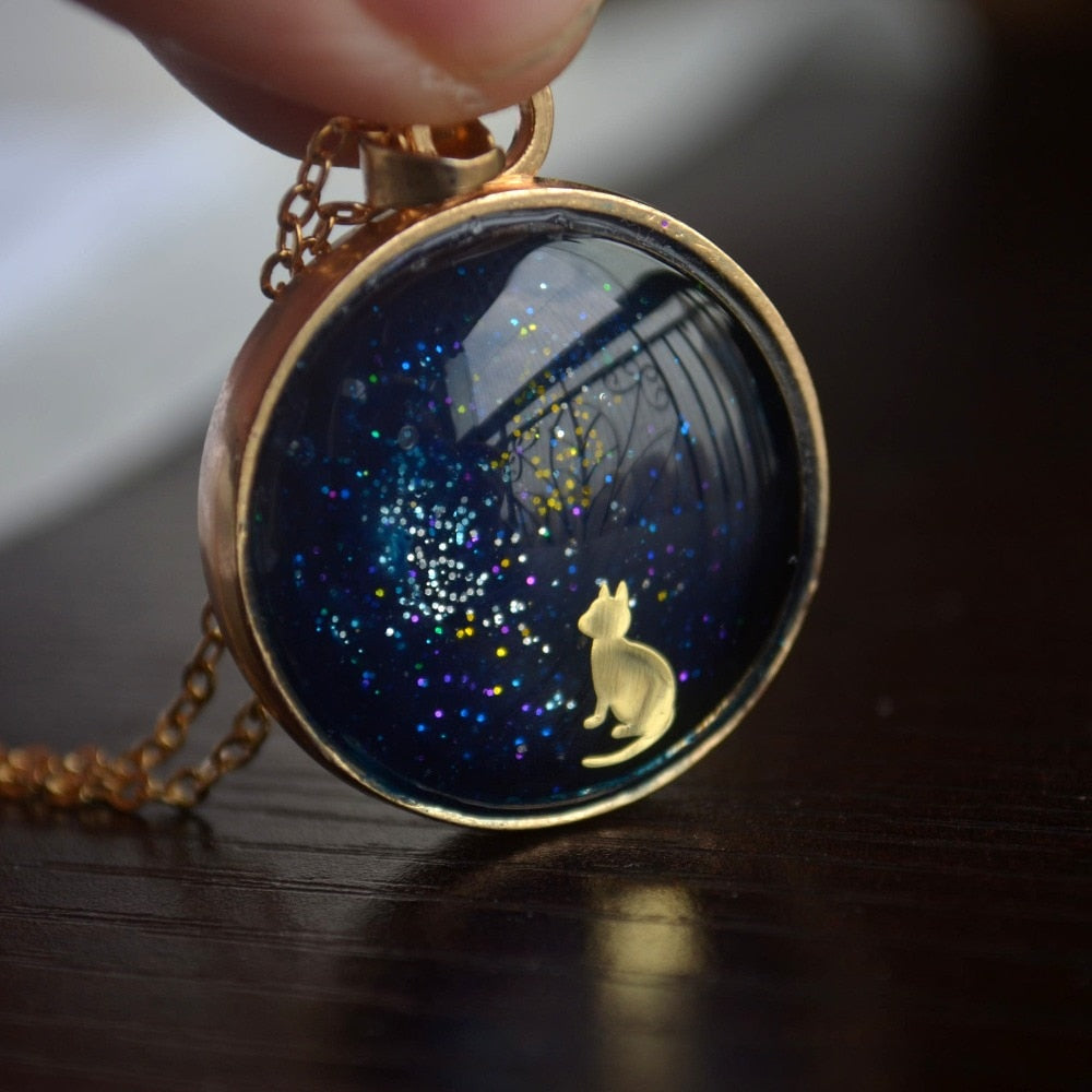Star-Gazing Kitty Necklace