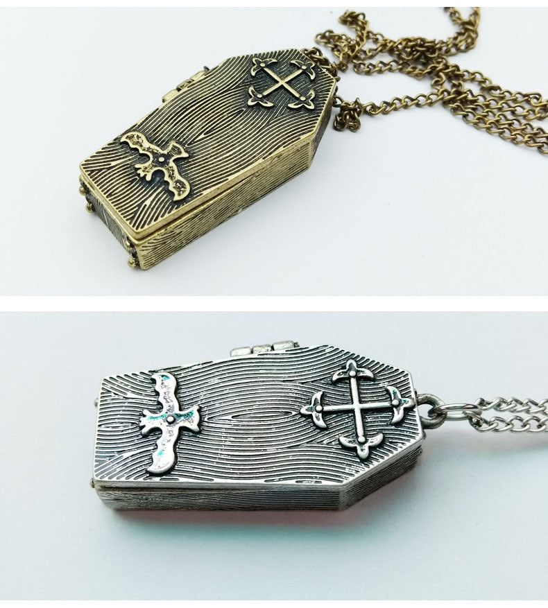 Ancient Skeleton's Casket Necklace