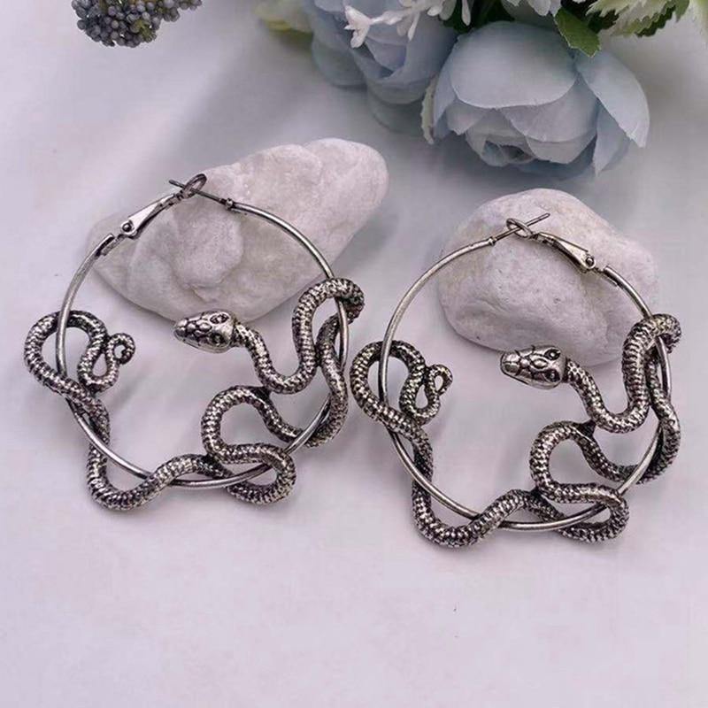 Coiling Snake Hoop Earrings - Wyvern's Hoard