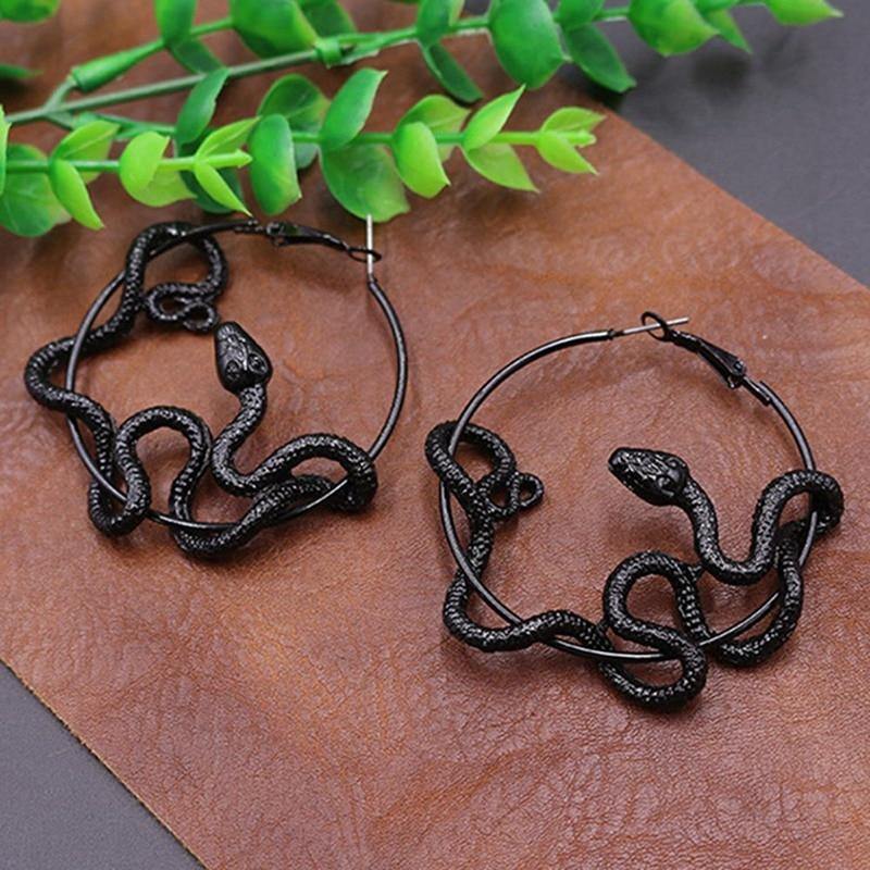 Coiling Snake Hoop Earrings - Wyvern's Hoard
