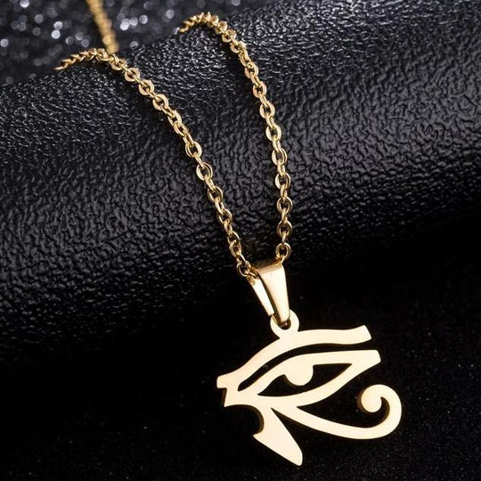 Eye of Horus Necklace, Evil Eye Necklace, 24k Gold Egyptian Jewelry,  Protection Necklace - Etsy