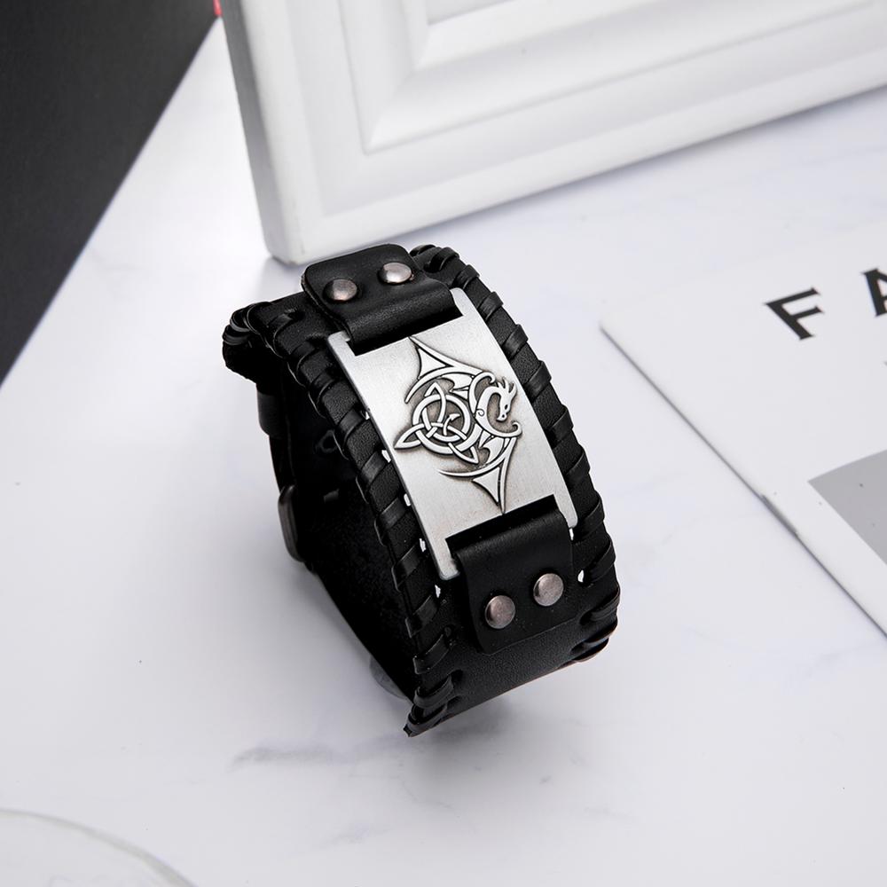 Celtic Wyvern Triquetra Bracelet