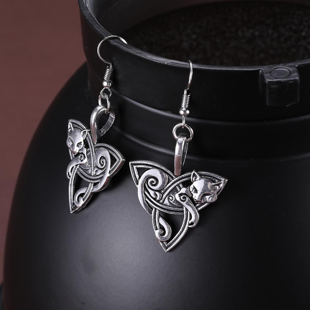 Fylgja Fox Triquetra Earrings