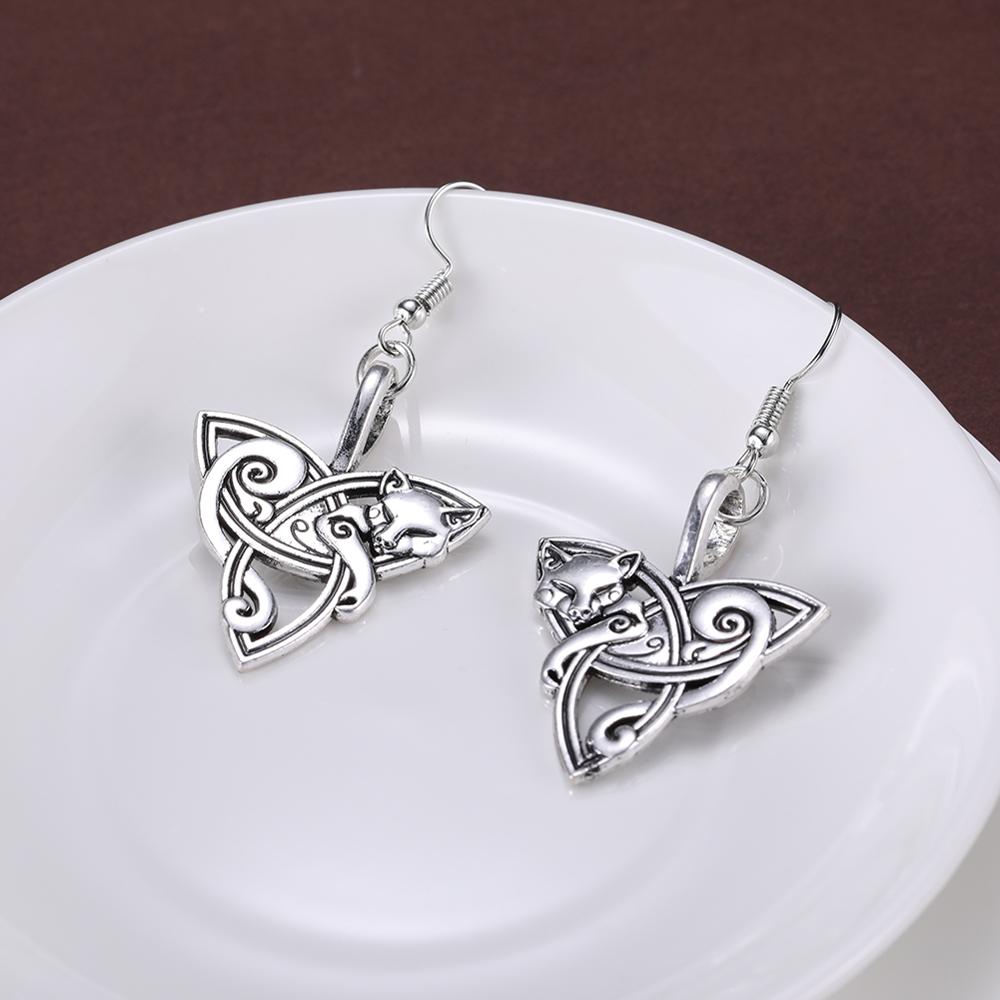 Fylgja Fox Triquetra Earrings