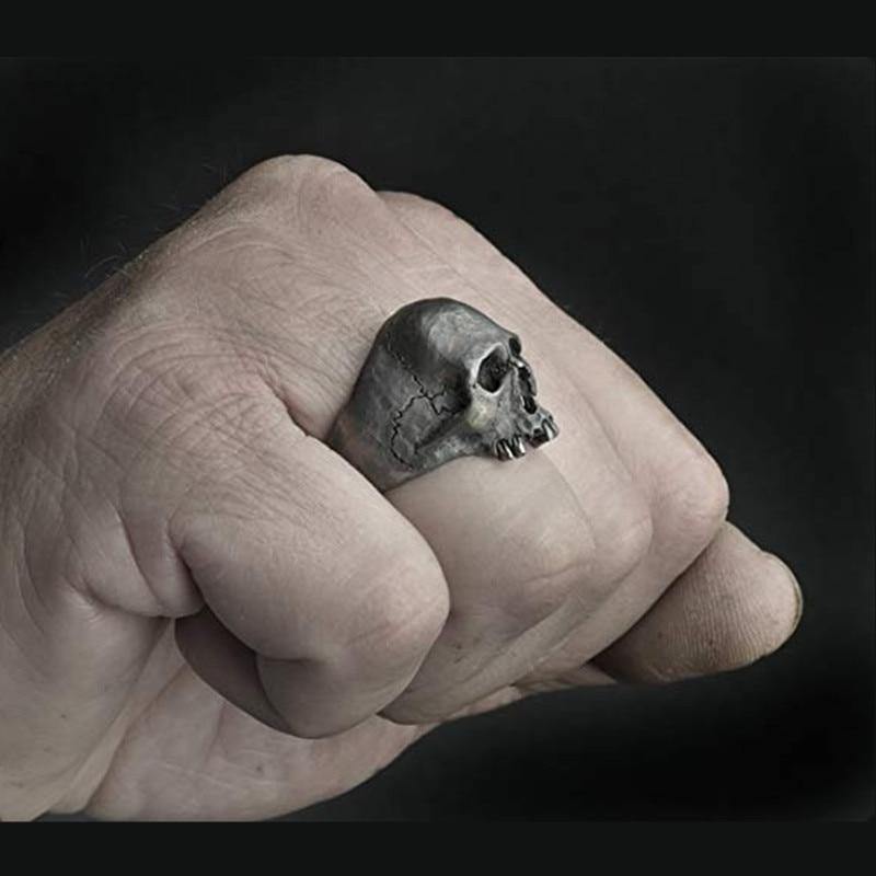 Half Skull Ring - Wyvern's Hoard