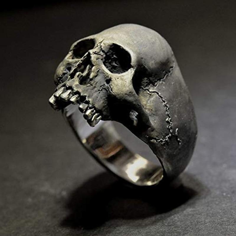 Half Skull Ring - Wyvern's Hoard