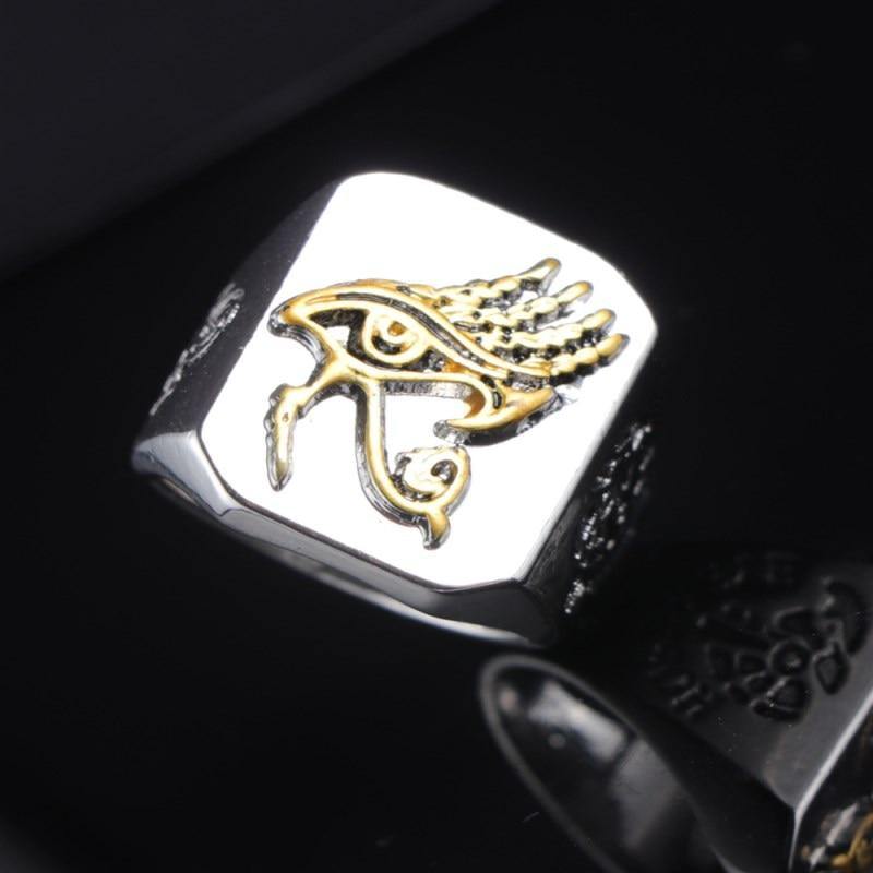 Wadjet Eye of Horus Signet Ring - Wyvern's Hoard