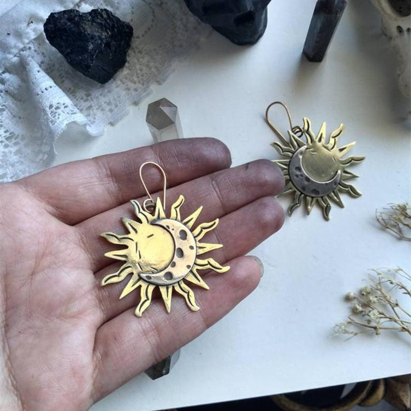 Celestial Moon & Sun Earrings