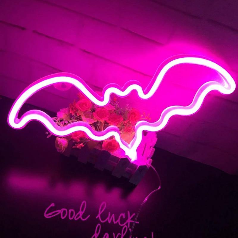Bat Sign Neon Light - Wyvern's Hoard