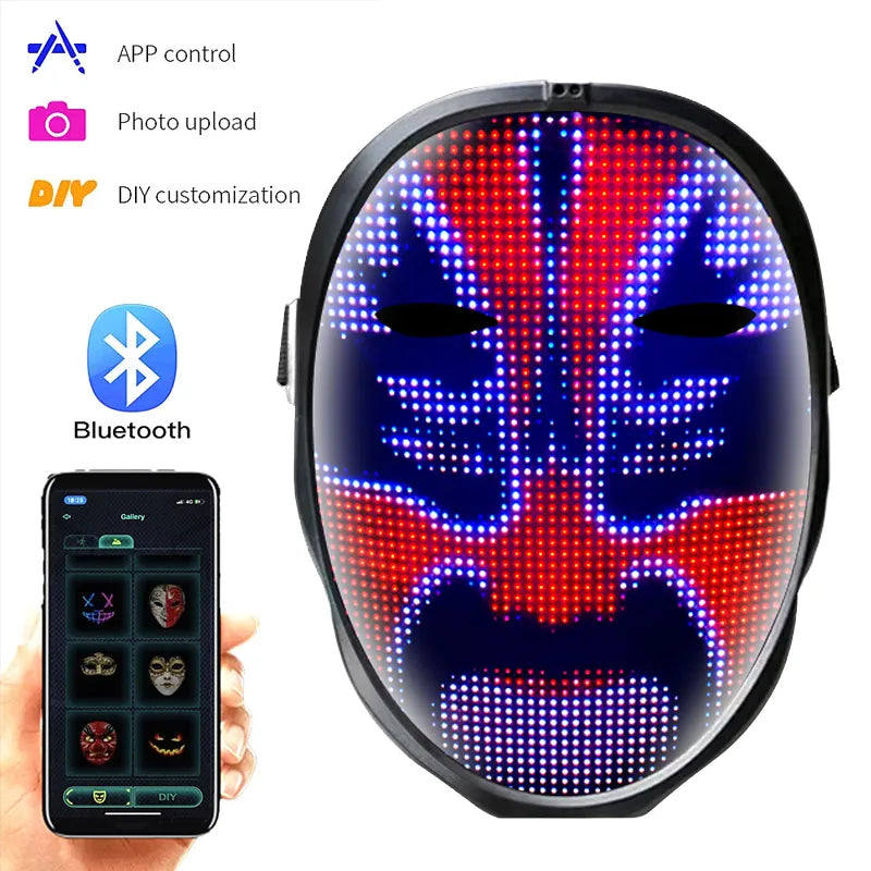 The Many Faced Avatar LED Customizable Face Mask