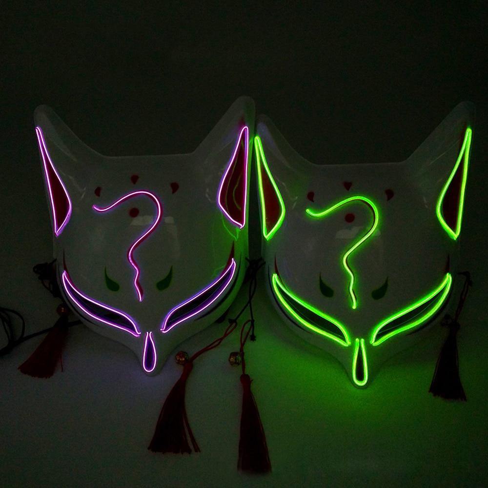 Kitsune Fox Spirit EL Half Mask - Wyvern's Hoard