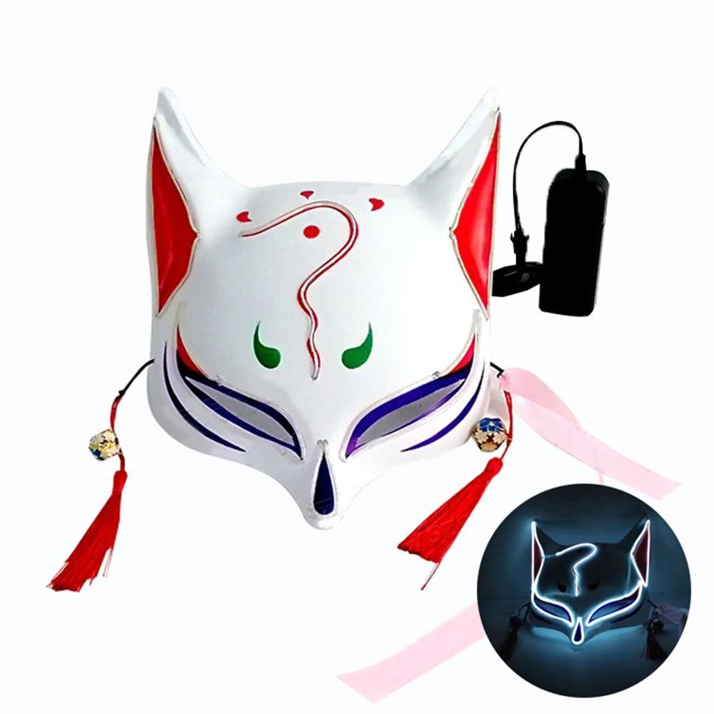 Kitsune Fox Spirit EL Half Mask - Wyvern's Hoard