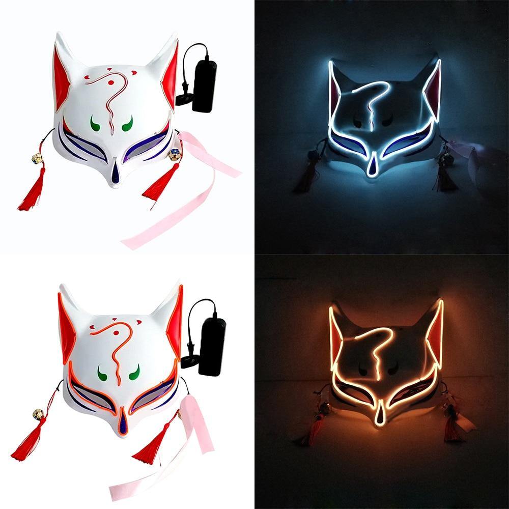 Kitsune Fox Spirit EL Half Mask - Wyvern's Hoard