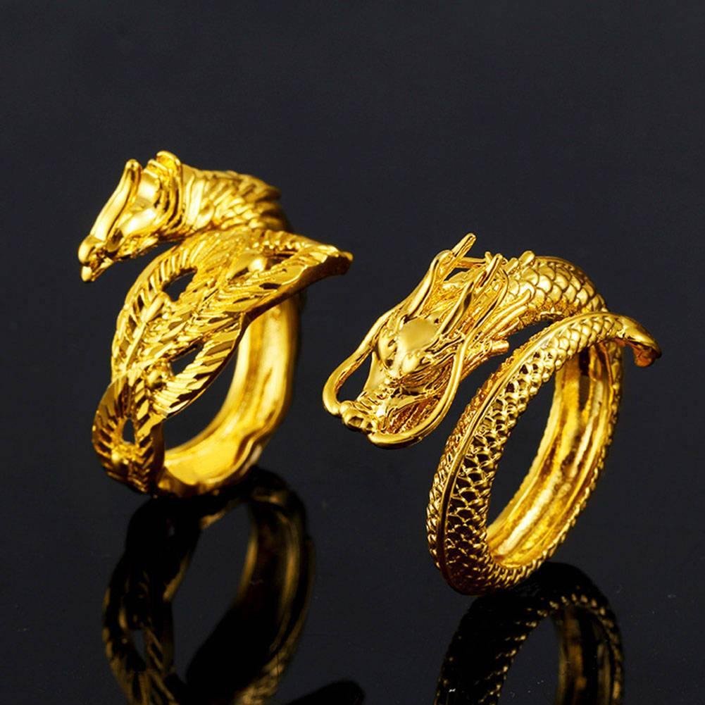Dragon Phoenix Couple Rings - Wyvern's Hoard