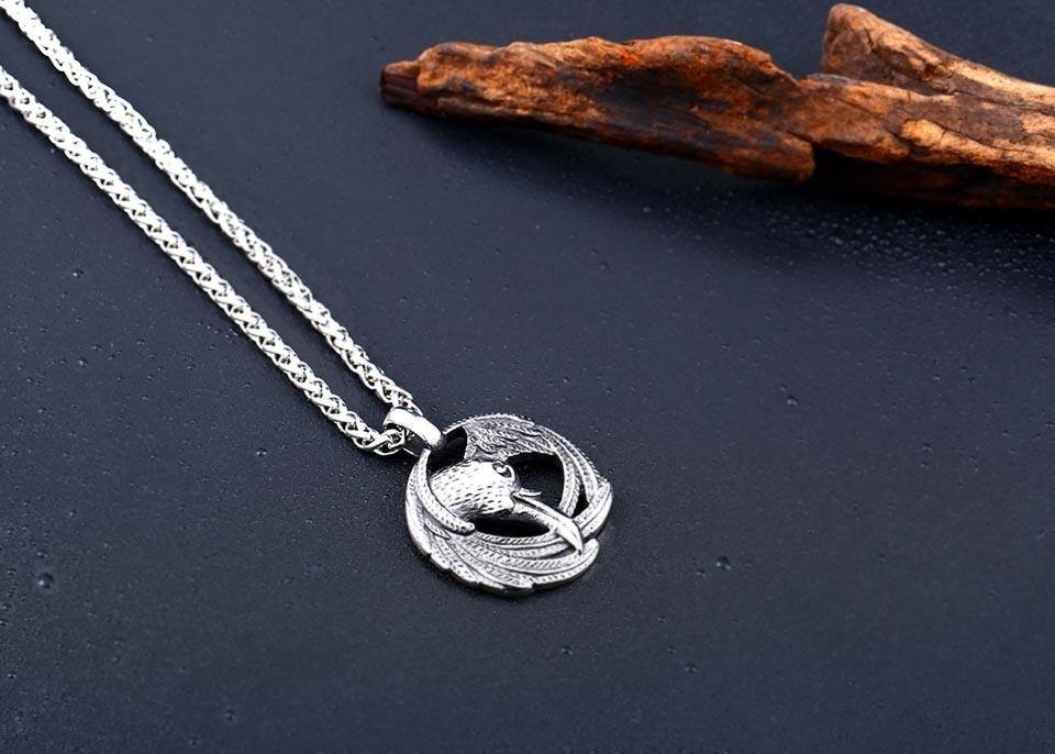Nordic Raven Necklace - Wyvern's Hoard