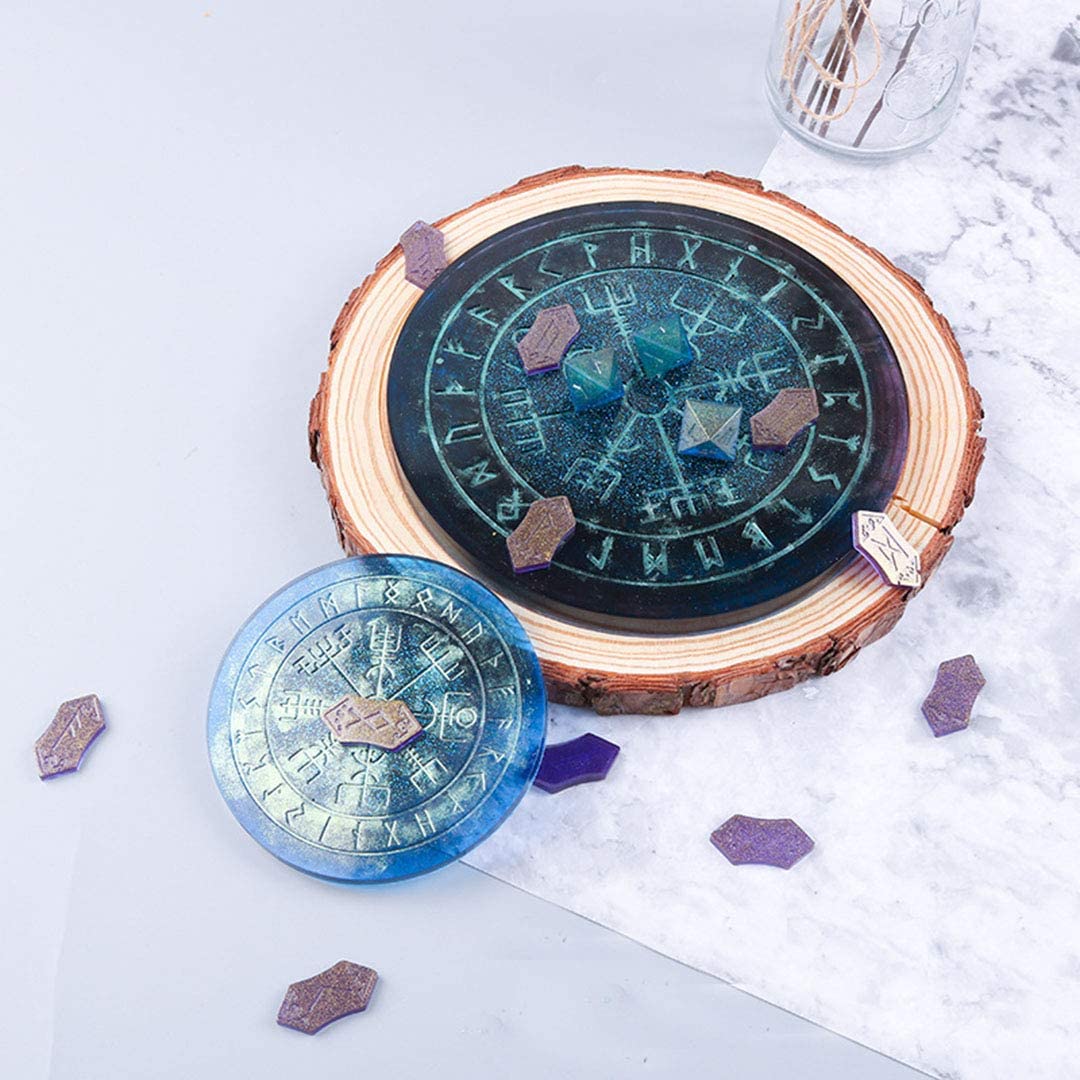 Elder Futhark Runes & Vegvísir Silicone Molds