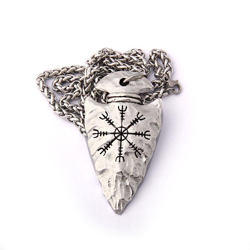 Aegishjalmr Helm of Awe Arrowhead Necklace - Wyvern's Hoard