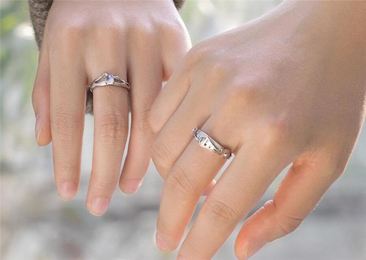 The Princess & Her Knight Couple Rings - Wyvern's Hoard