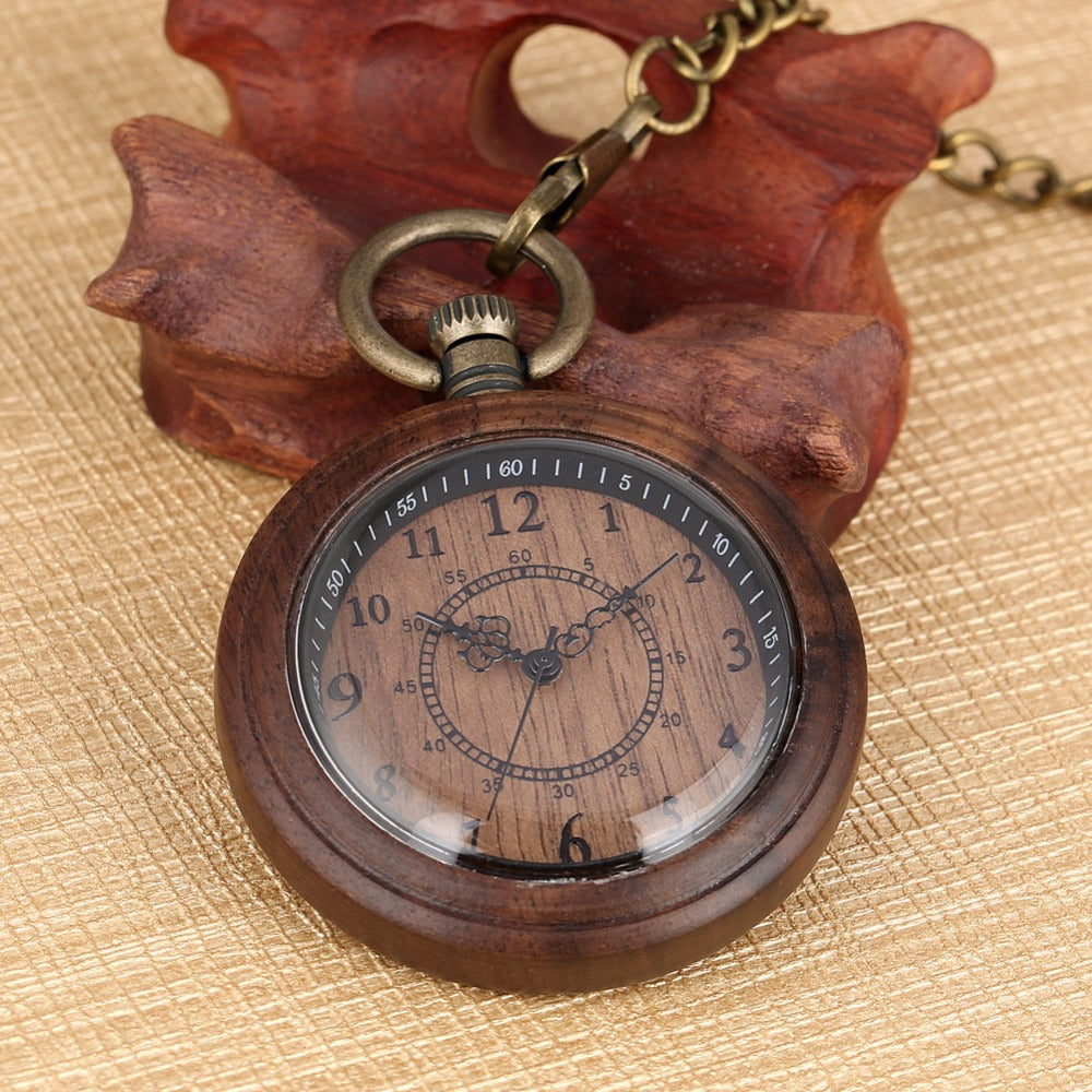 Timeless Wood Pocket Watch