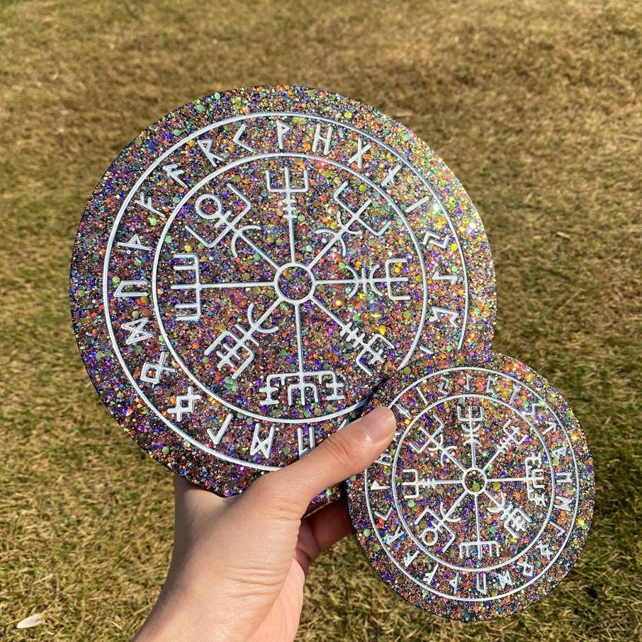 Elder Futhark Runes & Vegvísir Silicone Molds