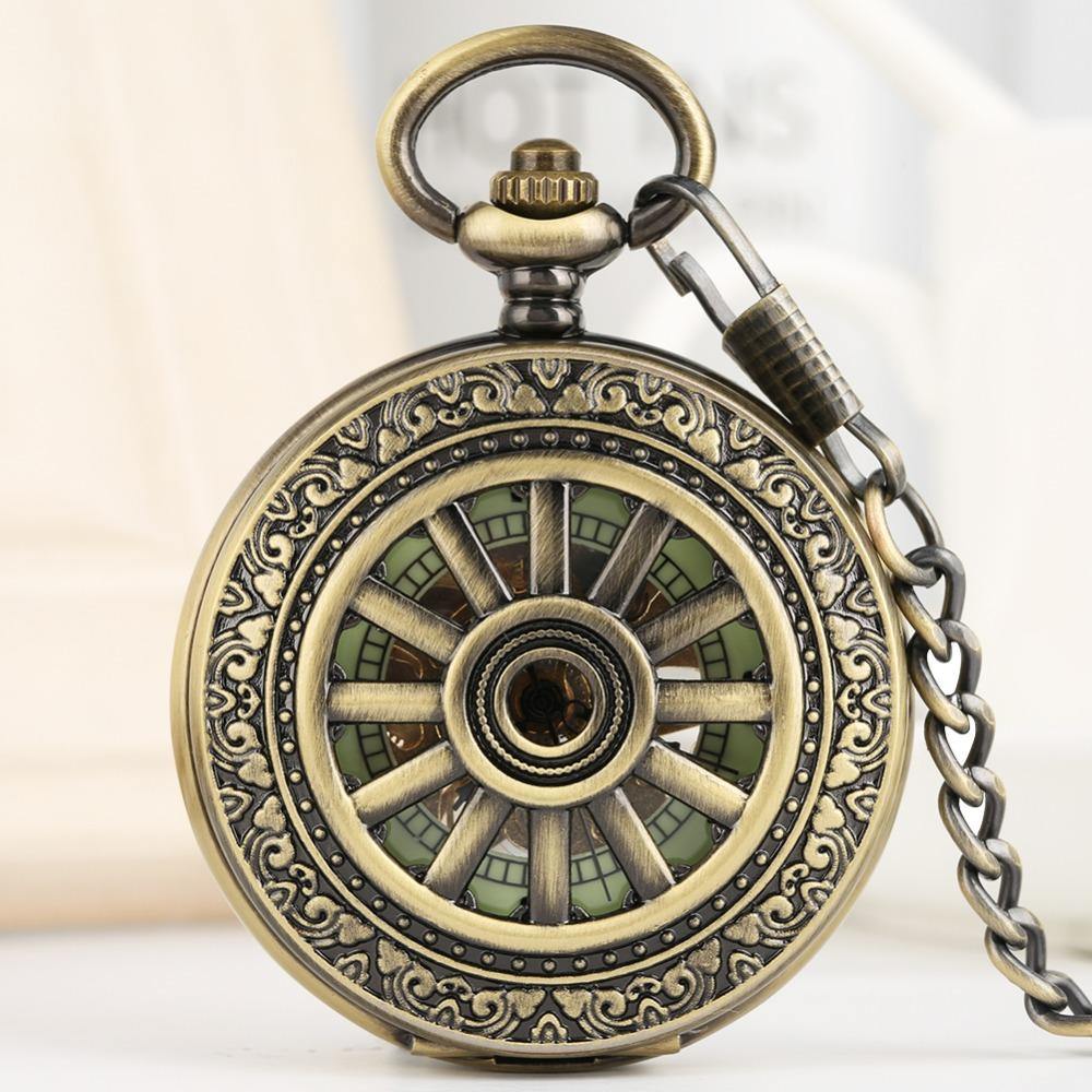 Glow In The Dark Hollow Mechanical Pocket Watch - Wyvern's Hoard