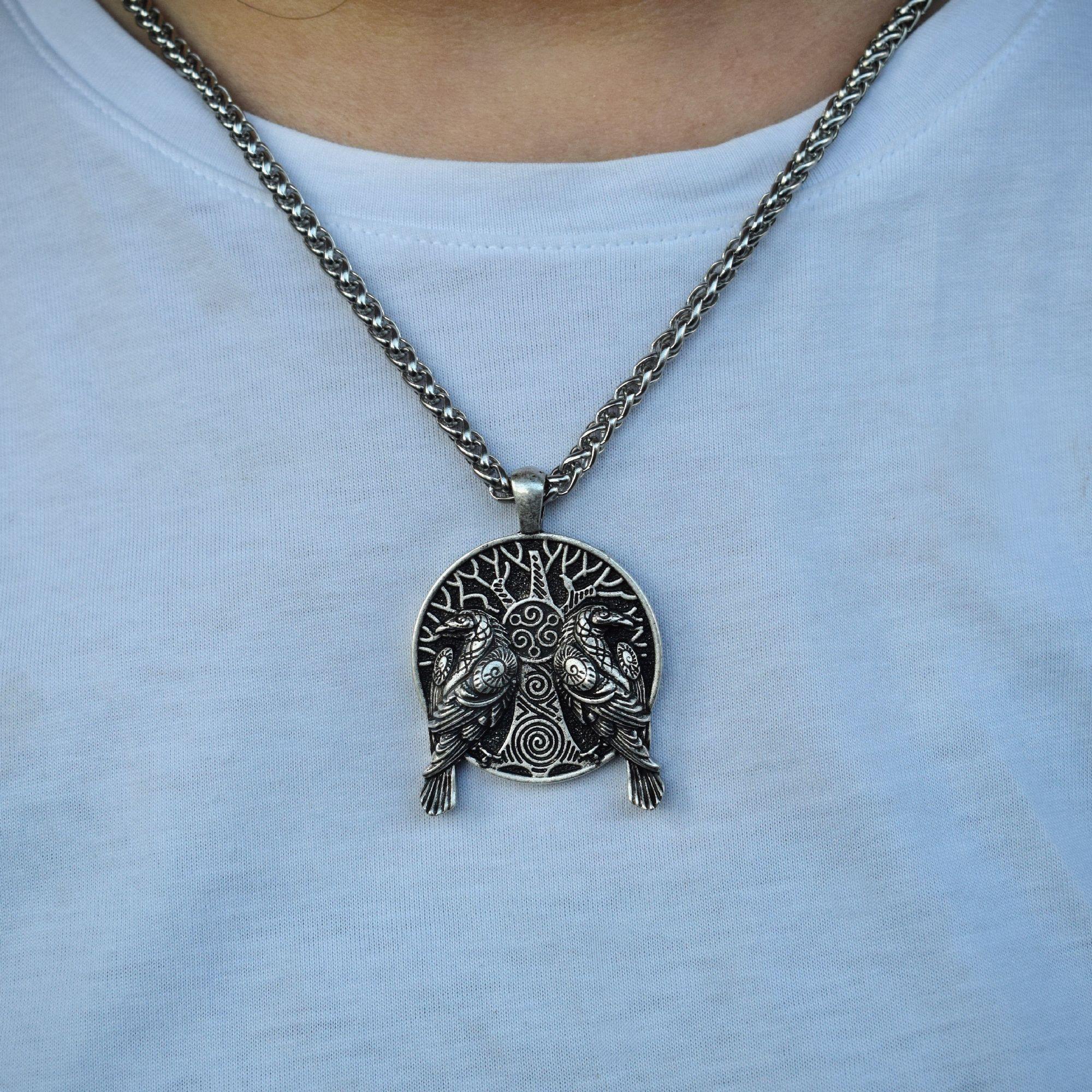 Huginn, Muninn 3D Necklace - Wyvern's Hoard