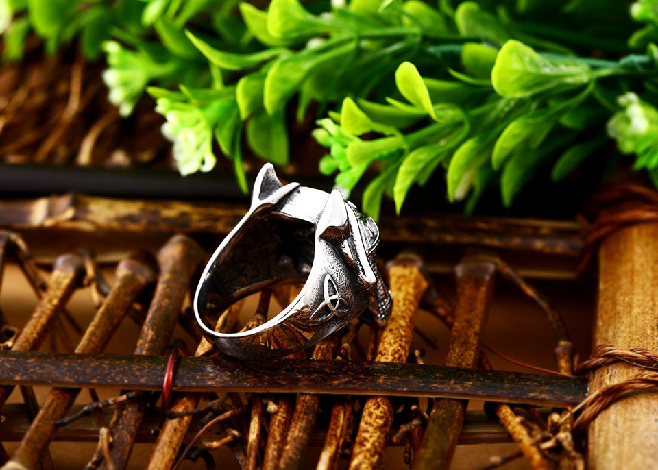 Viking wolf ring