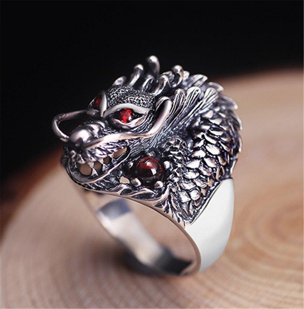 The Underworld Guardian Dragon Stainless Steel Ring - Wyvern's Hoard