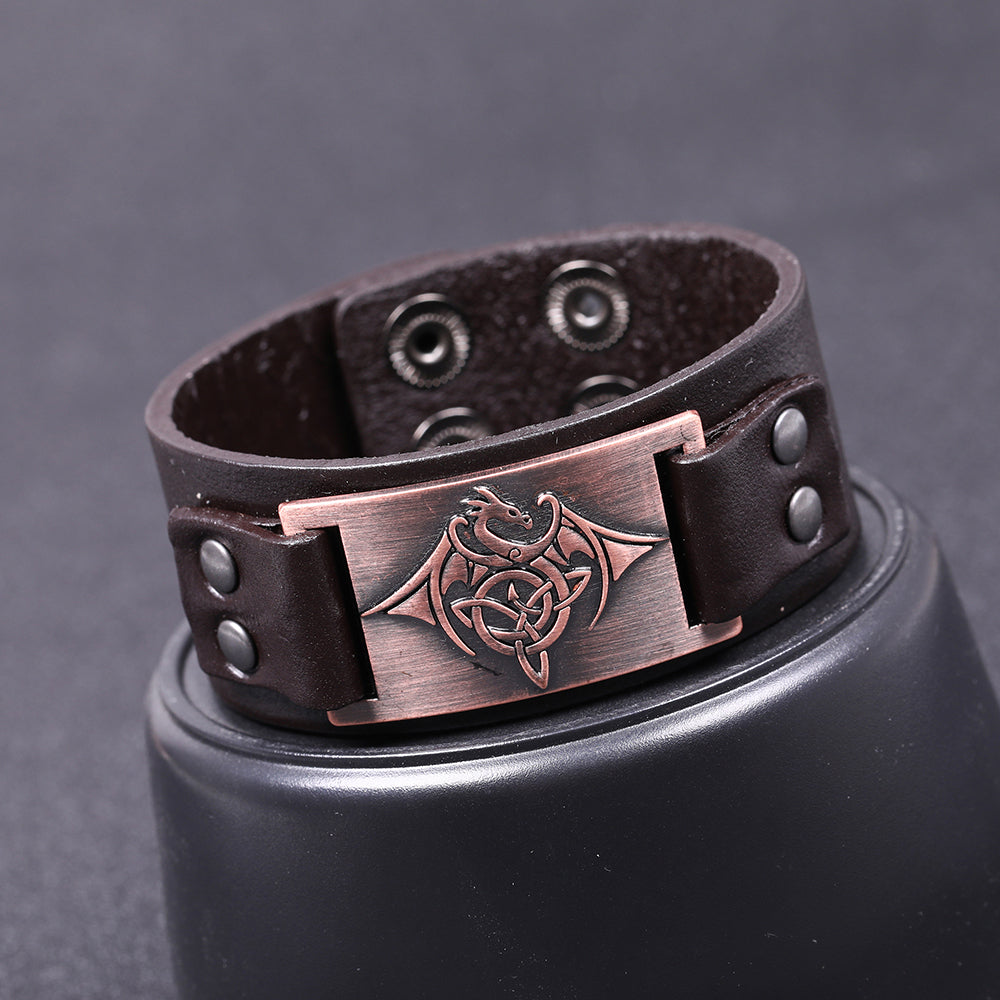 Celtic Wyvern Triquetra Bracelet