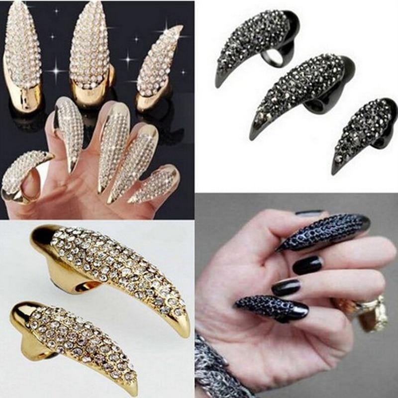 Rhinestone Crystal Claw Rings - Wyvern's Hoard