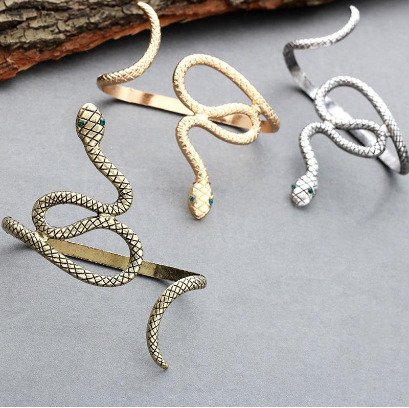 Coiling Snake Hand Bracelet - Wyvern's Hoard