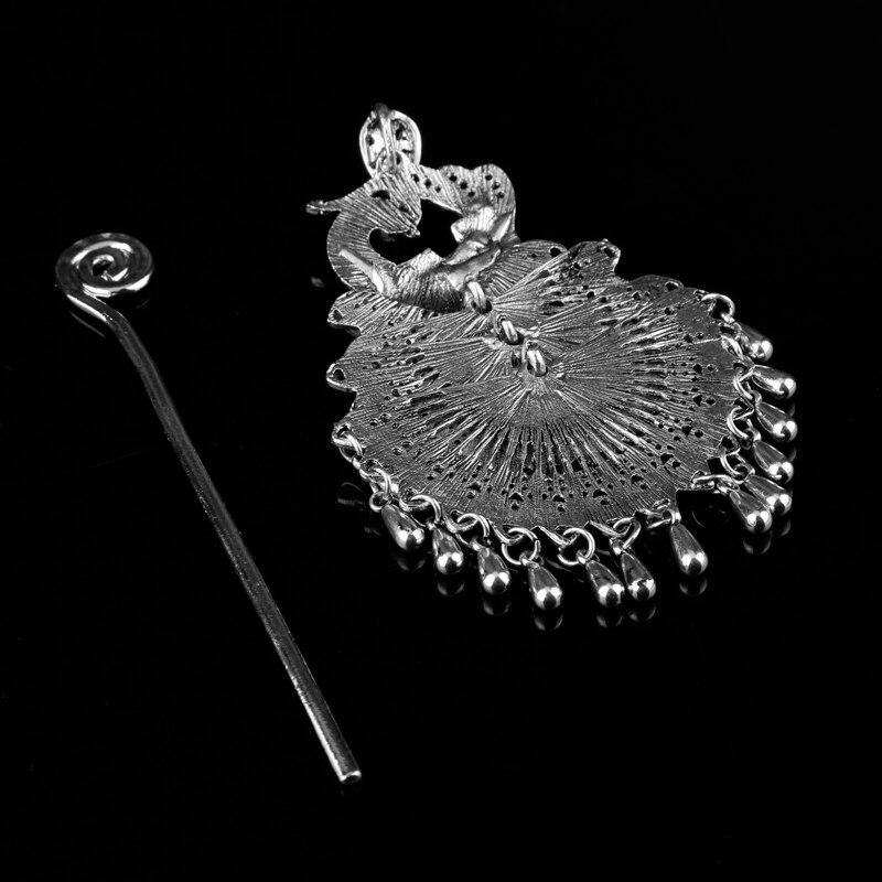 Peacock Hair Stick Barrette - Wyvern's Hoard