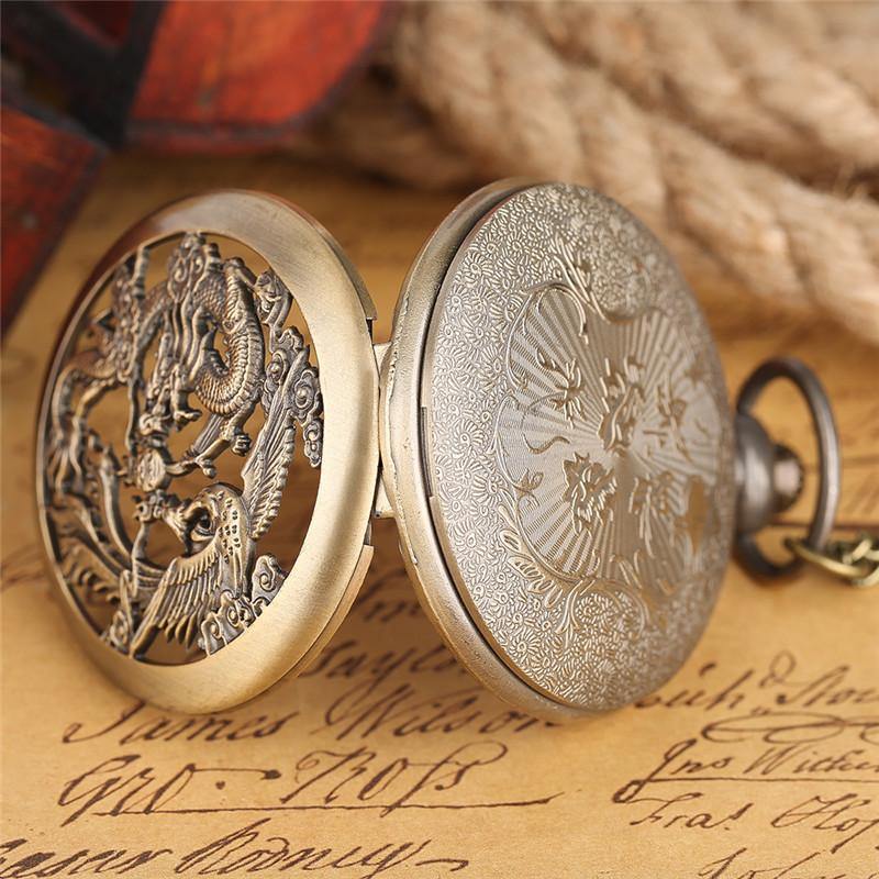 Dragon & Phoenix Pocket Watch - Wyvern's Hoard