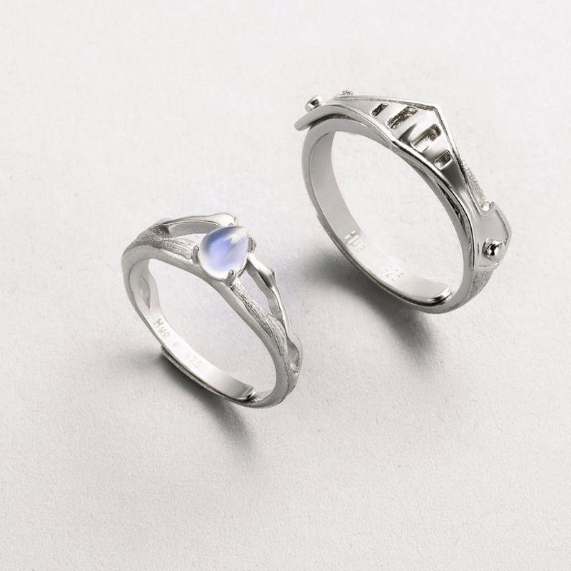 The Princess & Her Knight Couple Rings - Wyvern's Hoard