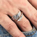 Angel Wing Sterling Silver Ring - Wyvern's Hoard