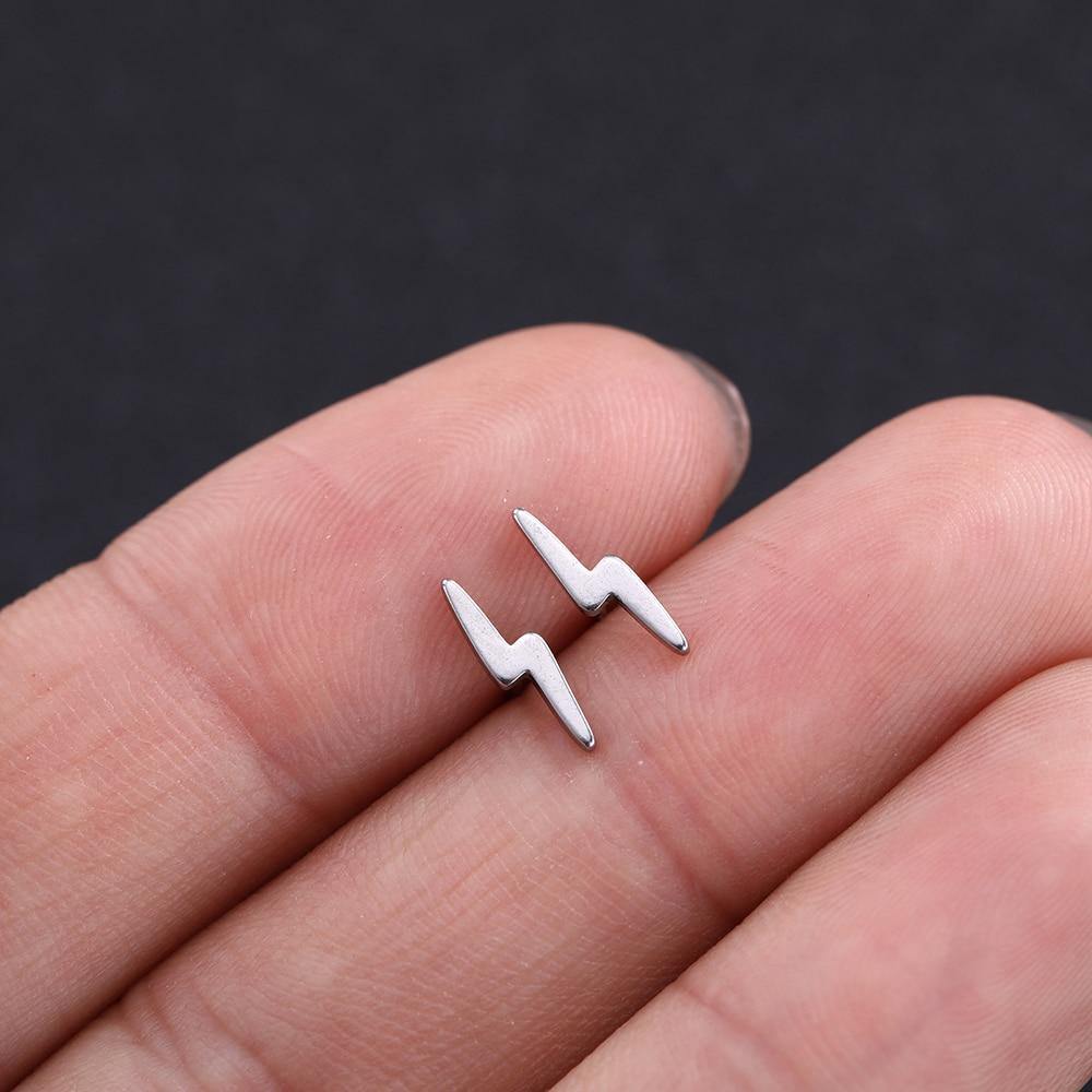 Minimalist Elder Futhark Runes Ear Studs - Wyvern's Hoard