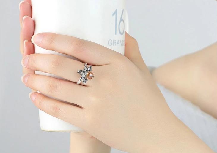 Bumblebee Sterling Silver Ring - Wyvern's Hoard