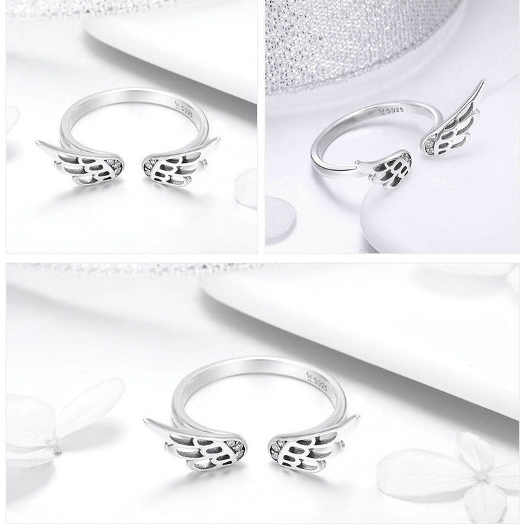Angel Wings Sterling Silver Ring