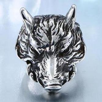 Charging Boar Head Ring - Wyvern's Hoard