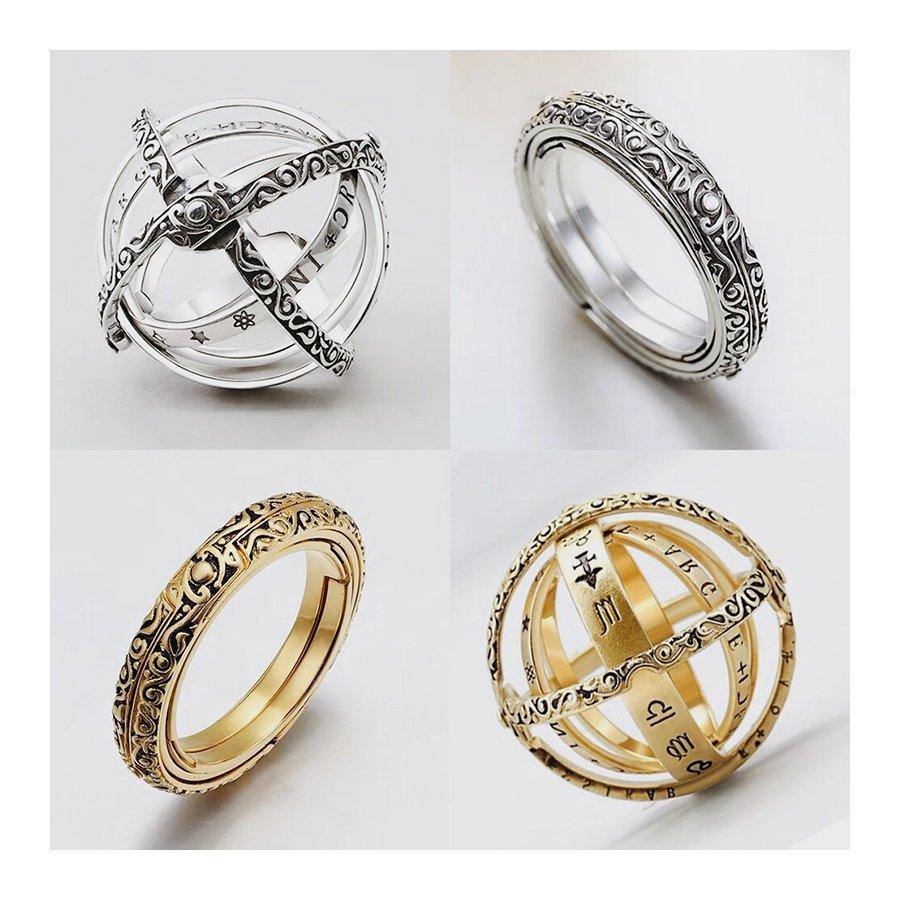 Armillary Astrological Sphere Ring - Wyvern's Hoard