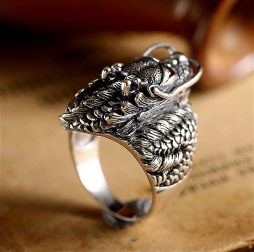 The Underworld Guardian Dragon Stainless Steel Ring - Wyvern's Hoard
