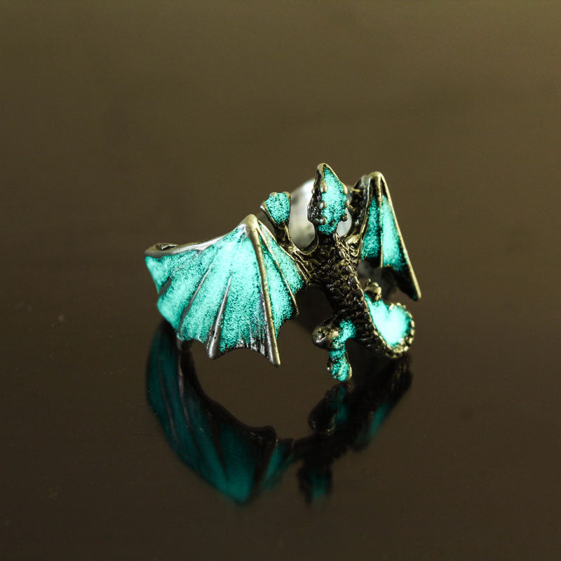 Glow In The Dark Roosting Dragon Ring