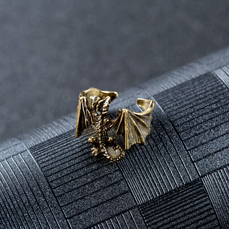 Glow In The Dark Roosting Dragon Ring