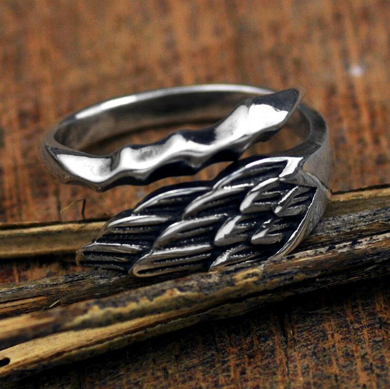 Angel Wing Sterling Silver Ring - Wyvern's Hoard