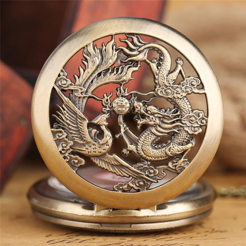 Dragon & Phoenix Pocket Watch - Wyvern's Hoard