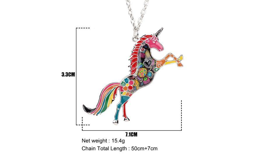 Rainbow Unicorn Necklace - Wyvern's Hoard