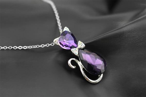Crystal Cat Necklace - Wyvern's Hoard